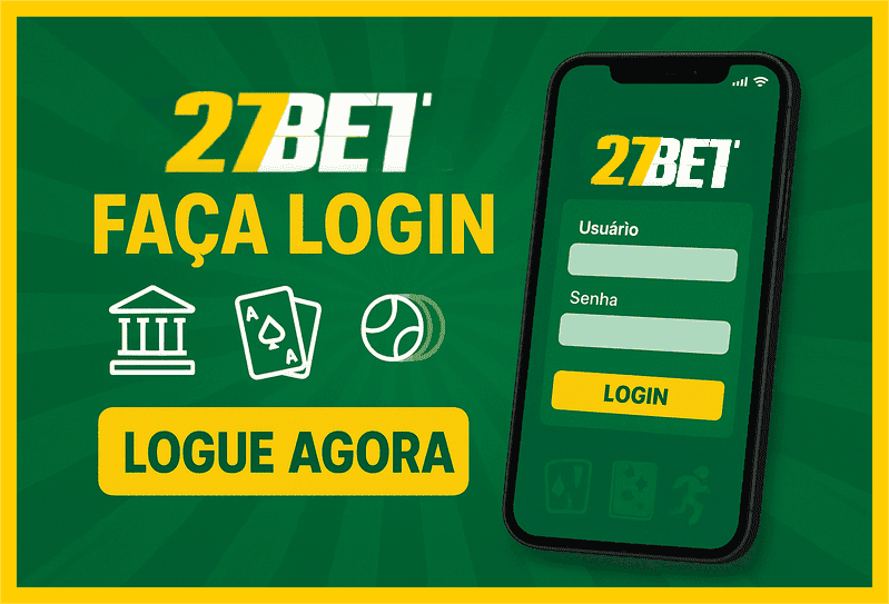 Imagem destacando login seguro na 27BET para novos usuários